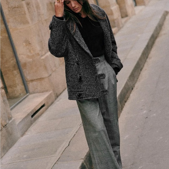 Sezane grey wool coat NWT - Picture 3 of 8